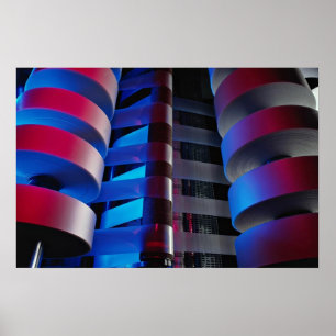 Póster Detalle de la máquina de envasado industrial