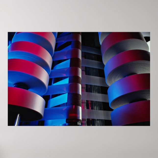 Póster Detalle de la máquina de envasado industrial (Frente)