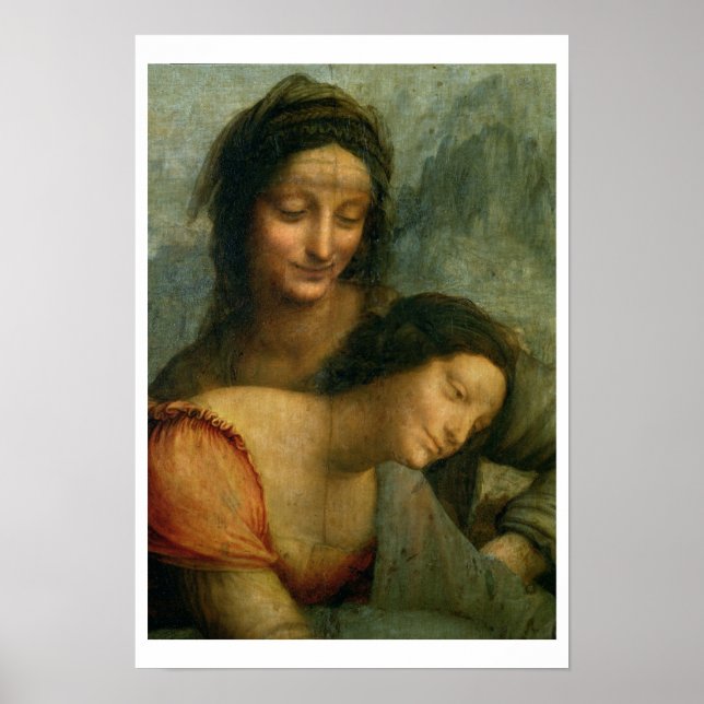 Póster Detalle de la Virgen y Santa Ana de La Virgen (Frente)