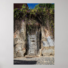 Póster Detalle de Lisboa Puerta Antigua Portugal