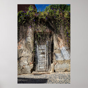 Póster Detalle de Lisboa Puerta Antigua Portugal