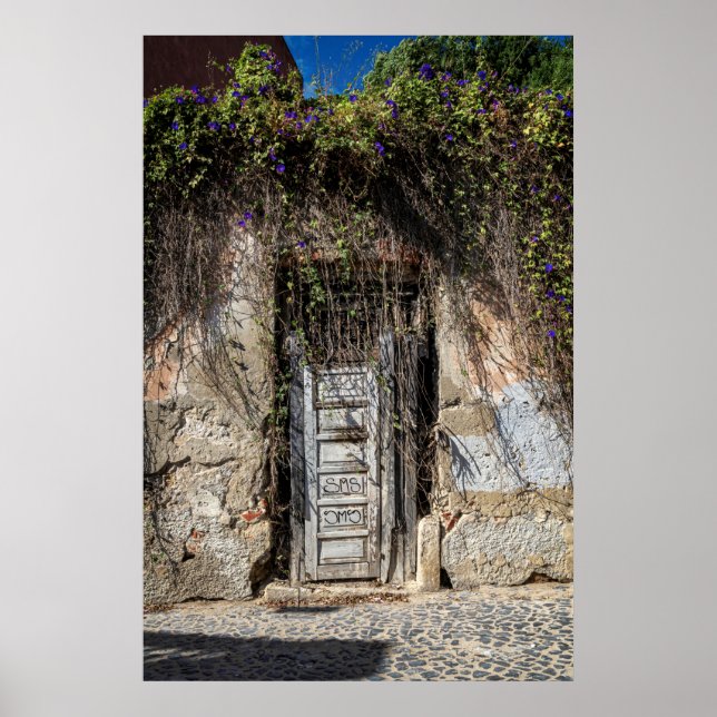 Póster Detalle de Lisboa Puerta Antigua Portugal (Frente)