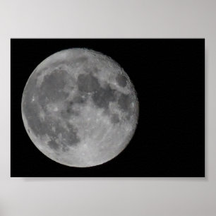 Póster Detalle de Luna Llena