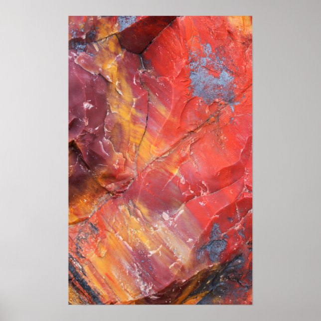 Póster Detalle de madera petrificada roja, Arizona (Frente)