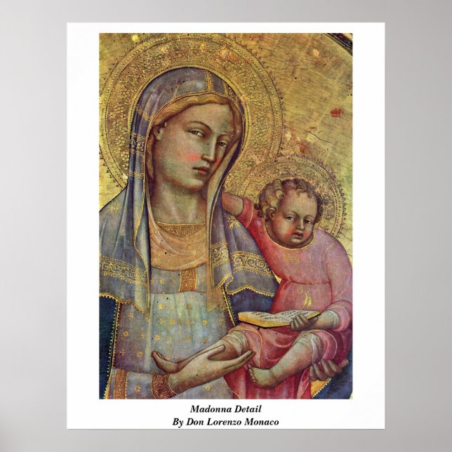 Póster Detalle De Madonna Por Don Lorenzo Monaco (Frente)