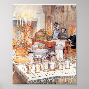Póster Detalle De Navidades Eve - Carl Larsson 1906