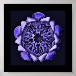 Póster Detalle de ofidioderma en morado