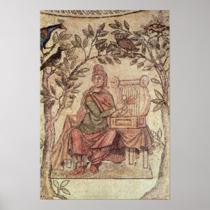 Póster Detalle de Orfeo que encantan a los animales