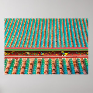 Póster Detalle de techo del templo de Putuo Sur