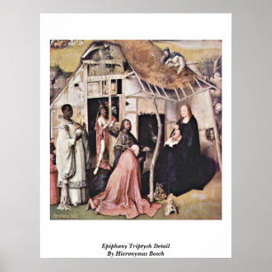 Póster Detalle De Triptch Epifánico Por Hieronymus Bosch