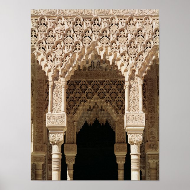 Póster Detalle de un arco de galería, de la Corte (Frente)