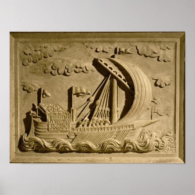 Póster Detalle de un buque de guerra veneciano (Frente)