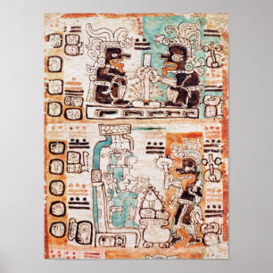Póster Detalle de un códice maya