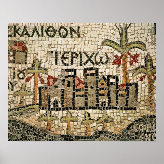 Póster Detalle de un mapa de Jericó (Frente)