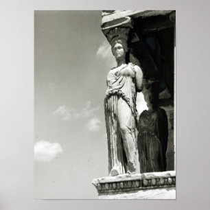 Póster Detalle de una caryatida de la Erechtheion