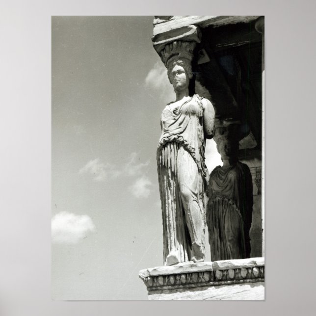 Póster Detalle de una caryatida de la Erechtheion (Frente)