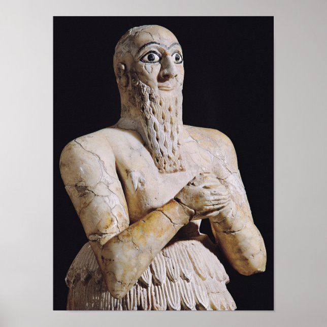 Póster Detalle de una estatua de Itur-Shamagen (Frente)