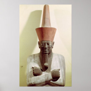 Póster Detalle de una estatua de Mentuhotep II