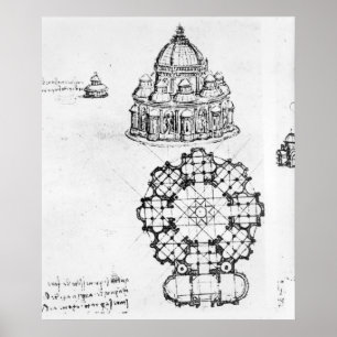 Póster Detalle de una iglesia centralizada, c.1488