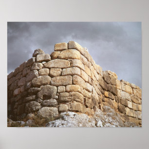 Póster Detalle de una pared de piedra