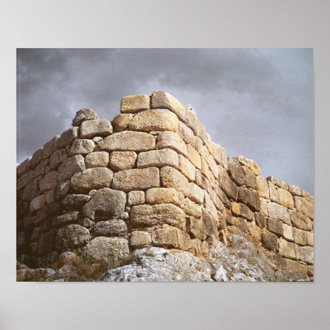 Póster Detalle de una pared de piedra (Frente)