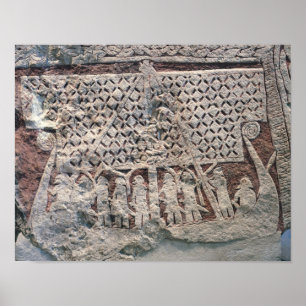 Póster Detalle de una piedra de imagen que representa un