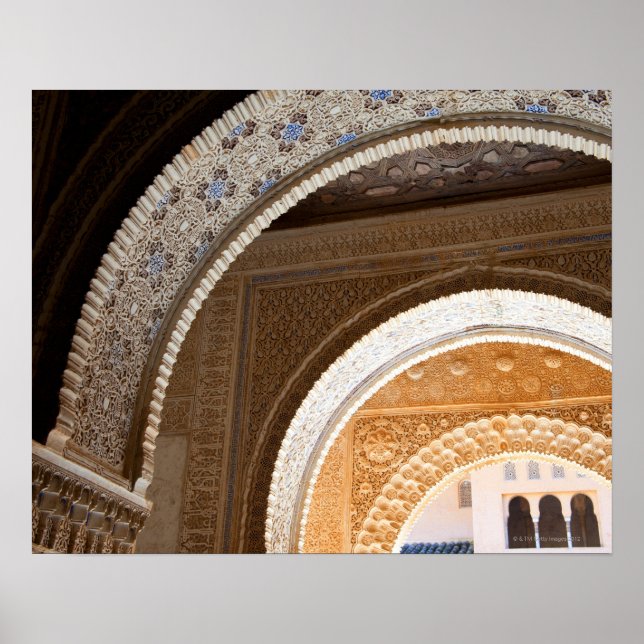 Póster Detalle de una serie de arcadas ornamentales del A (Frente)