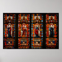 Detalle de vidrio manchado, Catedral de Troyes