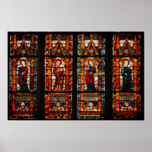 Detalle de vidrio manchado, Catedral de Troyes