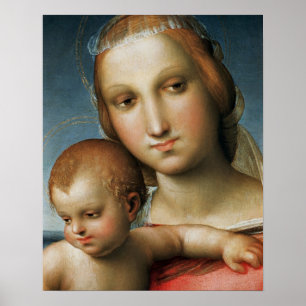 Póster Detalle de<Virgin and Child>atribuido a Rapha