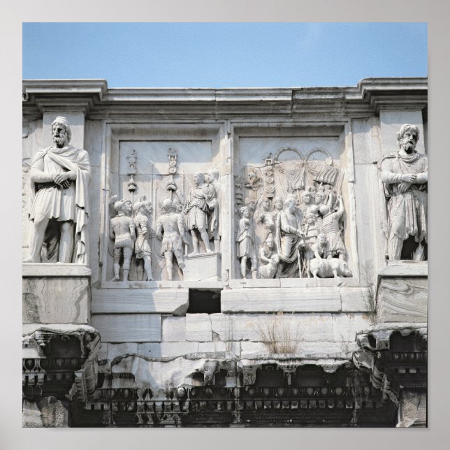 Póster Detalle del arco de Constantina (Frente)