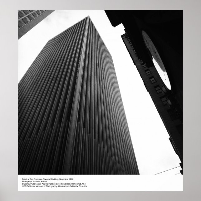 Póster Detalle del edificio financiero, 1966, por Ansel A (Frente)