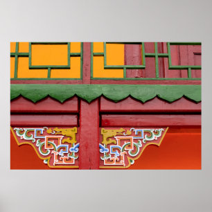 Póster Detalle del edificio monasteriano