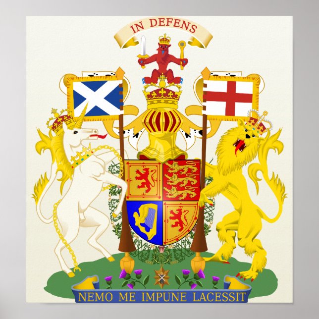 Póster Detalle del escudo de armas de Escocia (Frente)