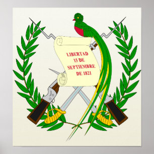 Póster Detalle del escudo de armas de Guatemala