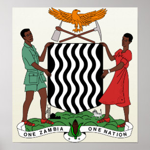 Póster Detalle del escudo de armas de Zambia