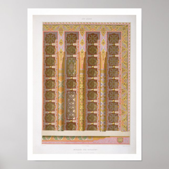 Póster Detalle del gran techo de la mezquita de El- (Frente)