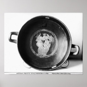 Póster Detalle del kilix de figura roja del ático