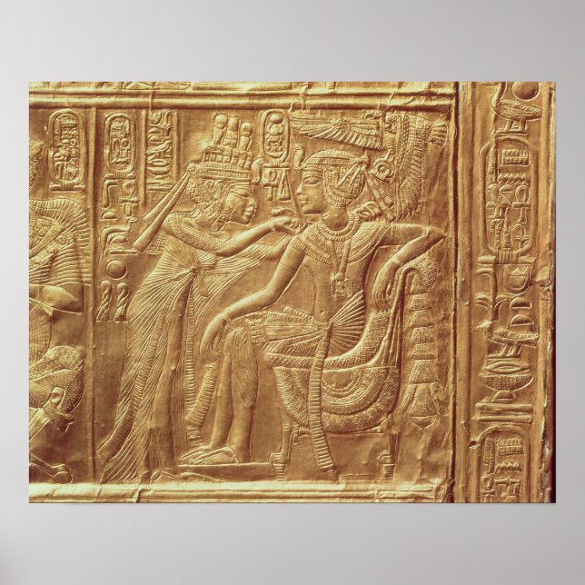 Póster Detalle del pequeño santuario de Tutankhamun (Frente)