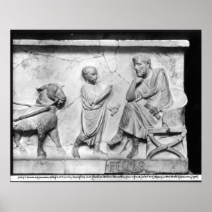 Póster Detalle del sarcófago de Cornelio