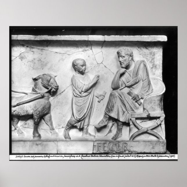 Póster Detalle del sarcófago de Cornelio (Frente)