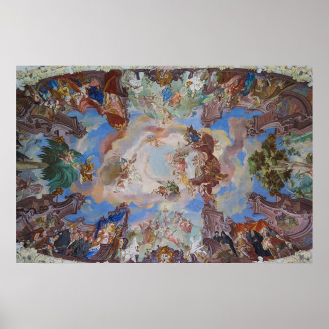 Póster Detalle del techo de la biblioteca orgánica (Frente)