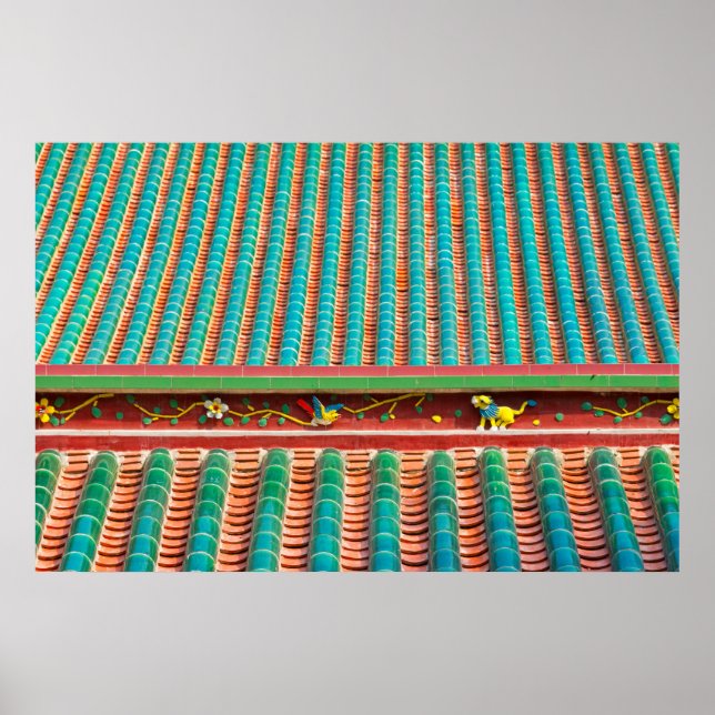 Póster Detalle del techo del Templo South Putuo (Frente)