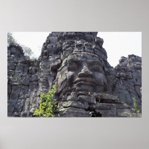 Póster detalle facial de la Gopuram de la Puerta Oeste),