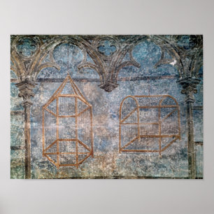 Póster Detalles arquitectónicos del dormitorio del papa