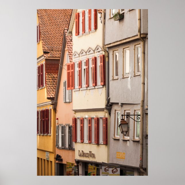 Póster Detalles del edificio del casco antiguo (Frente)