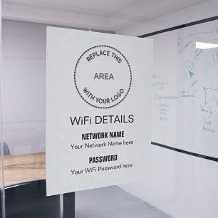 Póster Detalles del logotipo profesional Wifi para visita