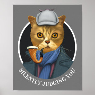 Póster Detective Cat - Silently Judging You