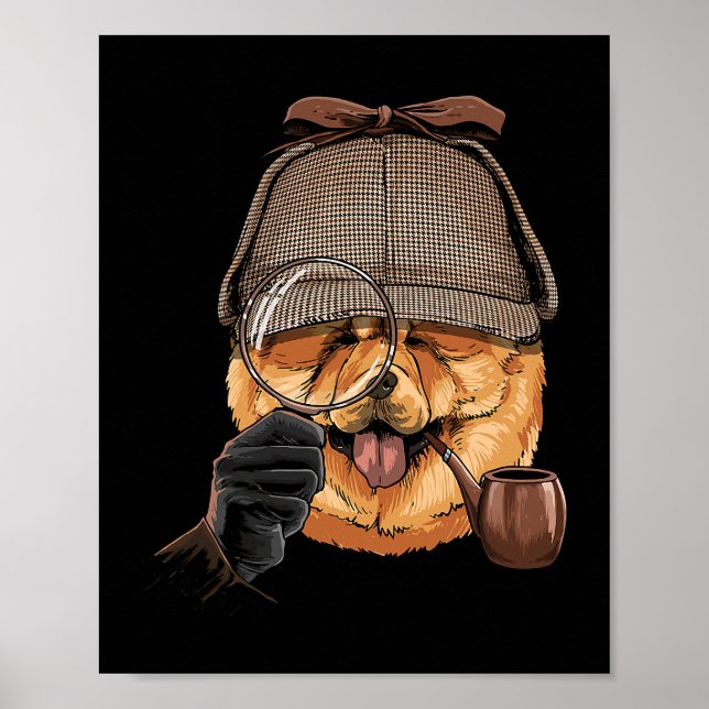 Póster Detective Chow Chow Chow Perro Lover 131 (Frente)
