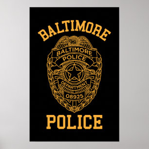 Póster detective de baltimore policia maryland